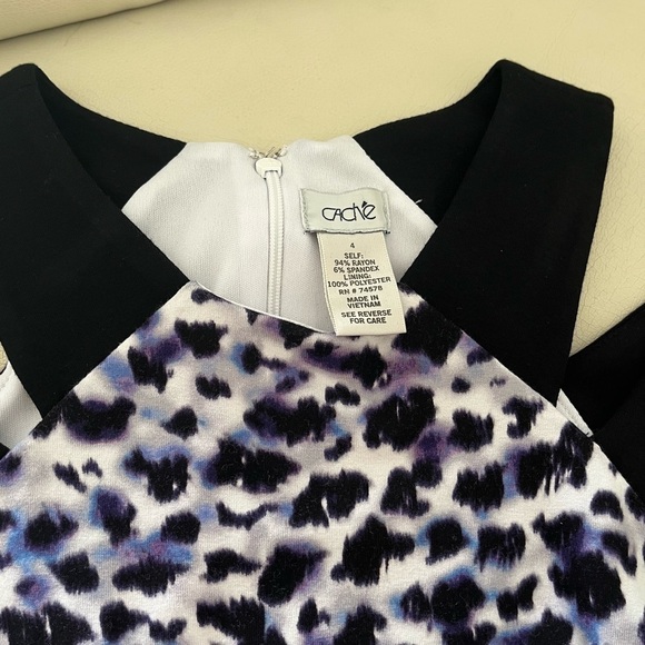 Cache Purple Leopard Print Bodycon 4 - Picture 4 of 4